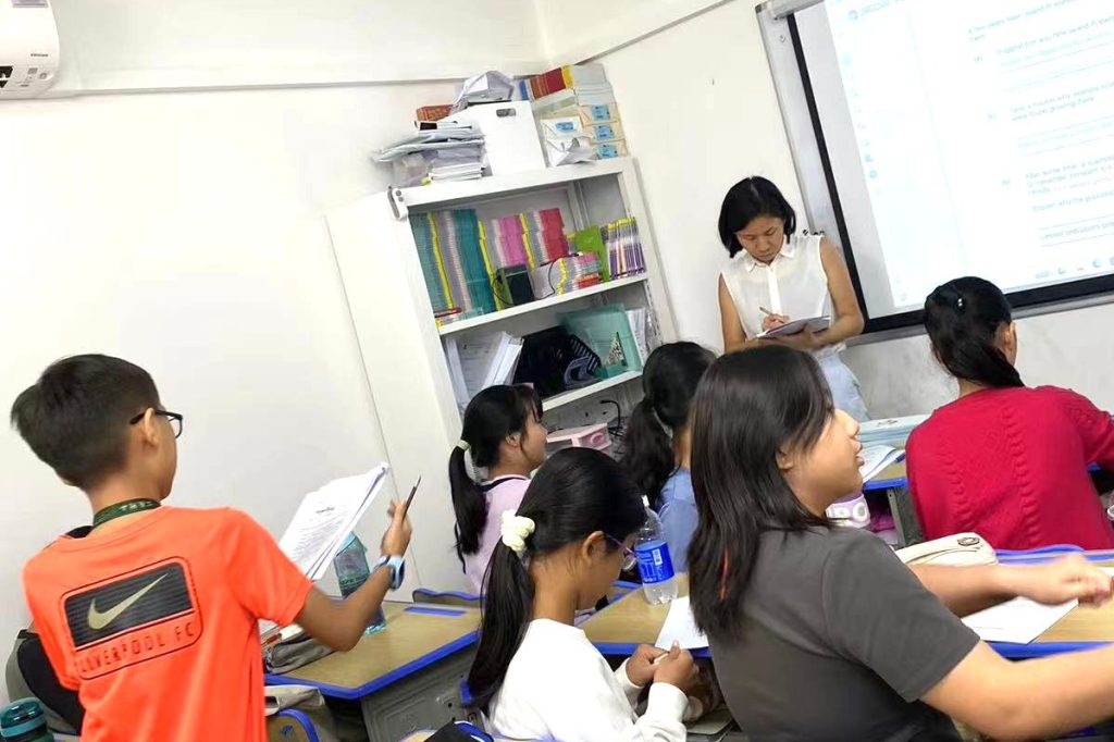 Children studying in the Jurong Oxkids centre
