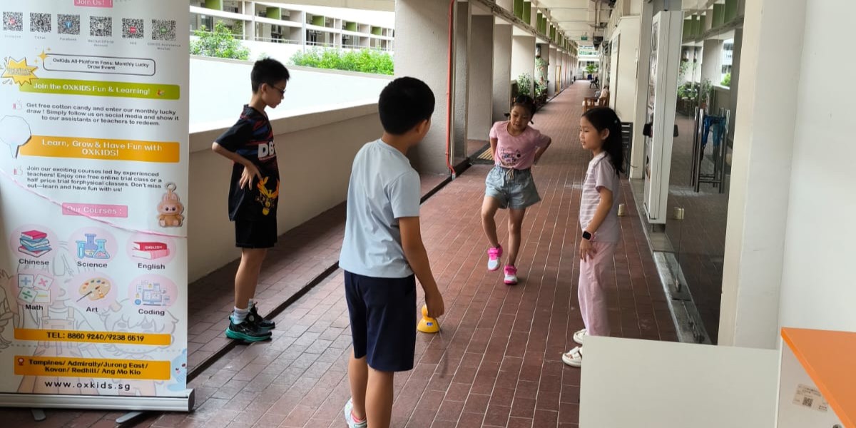 Kids playing outside an Oxkids branch in Redhill